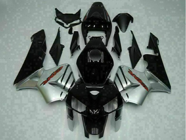 2005-2006 Glossy Black Silver Honda CBR600RR Motorcycle Fairings Canada