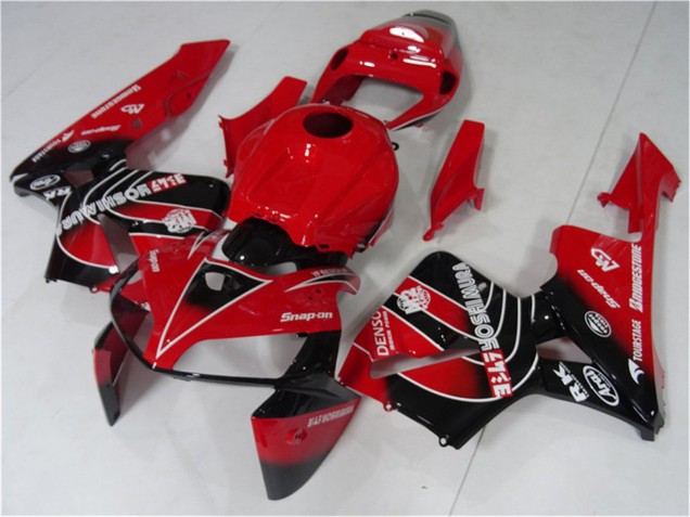 2005-2006 Red Black Honda CBR600RR Motorcycle Fairings Kit Canada