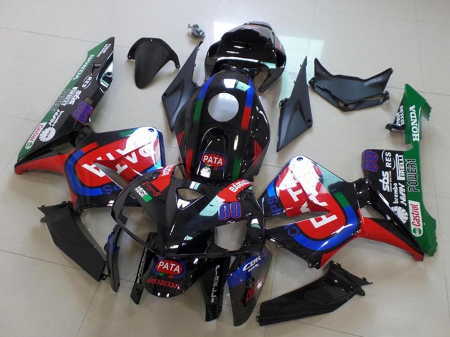 2005-2006 Black Red Green Pata Honda CBR600RR Motorcycle Fairings Canada
