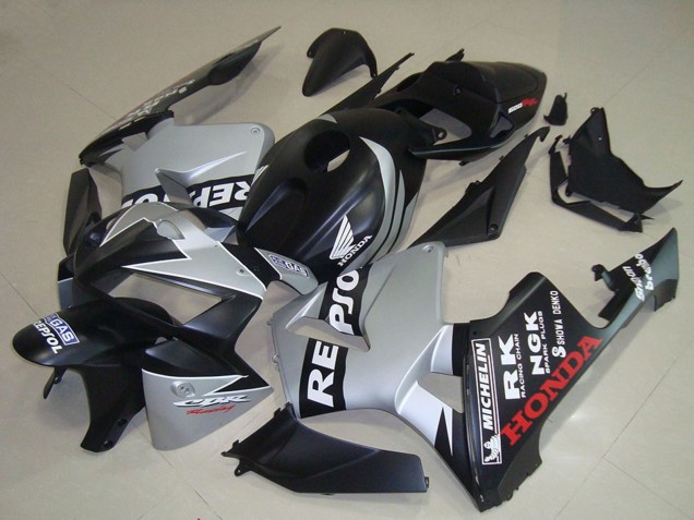 2005-2006 Matte Black Silver Repsol Honda CBR600RR Motorcycle Fairings Canada