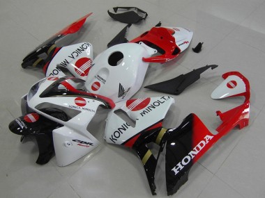 2005-2006 White Red Glossy Black Konica Minolta Honda CBR600RR Motorcycle Fairings Canada