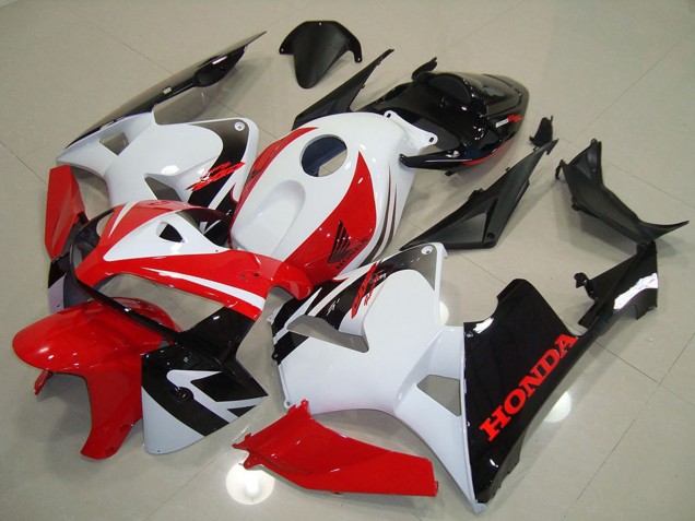 2005-2006 White Red Black Honda CBR600RR Motorcycle Fairing Canada