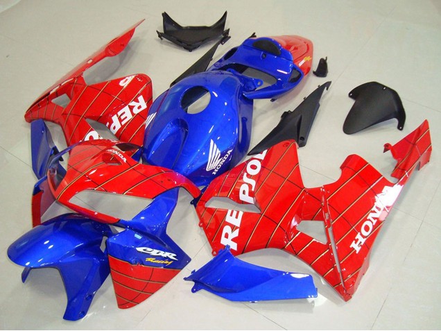 2005-2006 Blue Red Spider Man Repsol Honda CBR600RR Motorcycle Fairings Canada