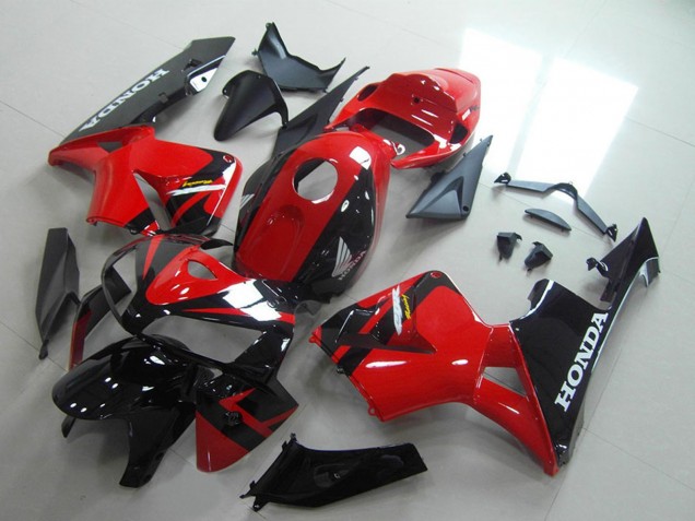 2005-2006 Red Glossy Black Honda CBR600RR Motorcycle Fairings Canada