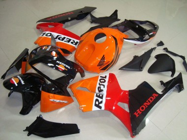 2005-2006 Orange White Red Glossy Black Repsol Honda CBR600RR Motorcycle Fairing Kits Canada