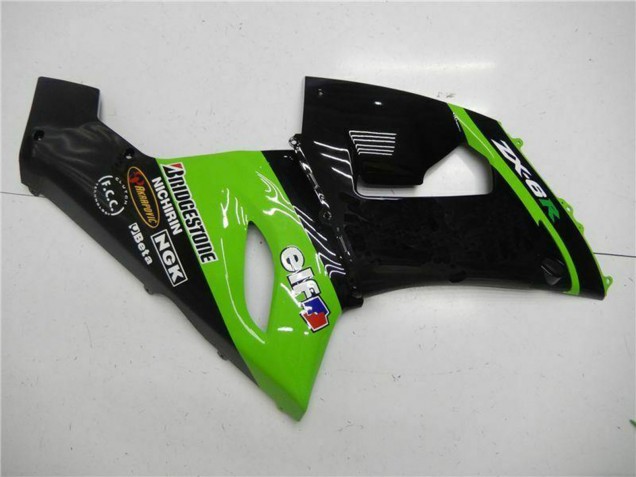 2005-2006 Green Glossy Black Elf Kawasaki ZX6R Motorcycle Fairings Canada
