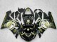 2005-2006 Glossy Black White Gold Lucky Strike Kawasaki ZX6R Motorcycle Fairings Canada