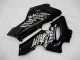 2005-2006 Glossy Black White West Kawasaki ZX6R Motorcycle Fairings Canada