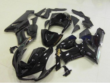 2005-2006 Glossy Black Gold Decals Kawasaki ZX6R Motorcycle Fairings Canada