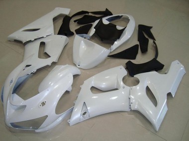2005-2006 Pearl White Kawasaki ZX6R Motorcycle Fairings Canada