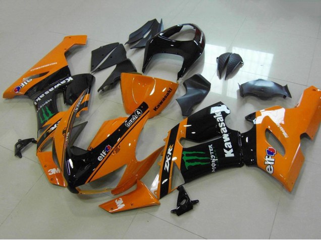 2005-2006 Orange Black Green Monster Kawasaki ZX6R Motorcycle Fairings Canada