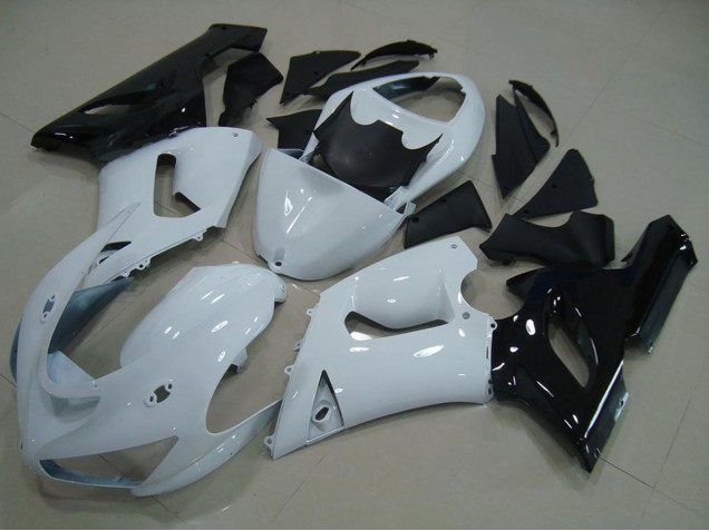2005-2006 White Black Kawasaki ZX6R Motorcycle Fairing Canada