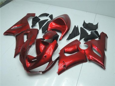 2005-2006 Candy Red Kawasaki ZX6R Motorcycle Fairings Canada