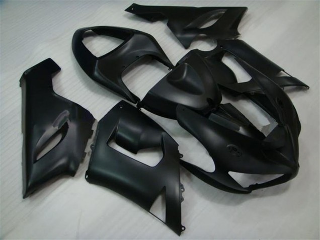 2005-2006 Matte Black Kawasaki ZX6R Motorcycle Fairings Canada