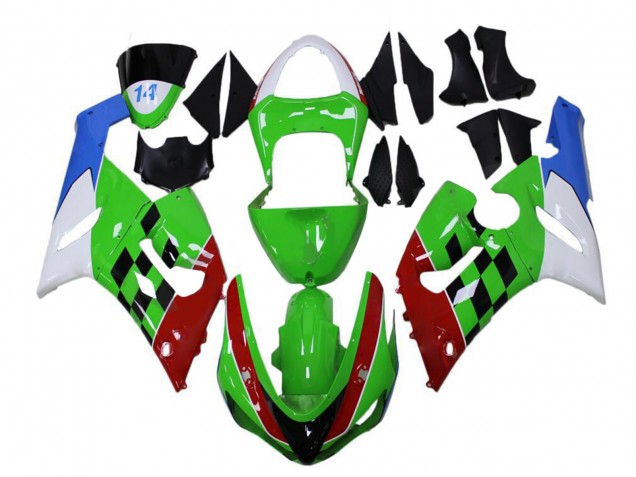 2005-2006 White Green Blue Red Black Kawasaki ZX6R Motorcycle Fairings Canada