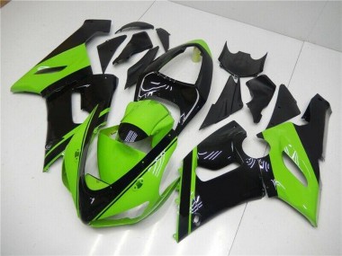 2005-2006 Green Glossy Black Kawasaki ZX6R Motorcycle Fairing Canada