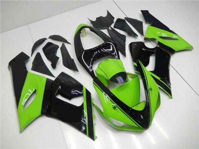 2005-2006 Green Glossy Black Kawasaki ZX6R Motorcycle Fairing Canada
