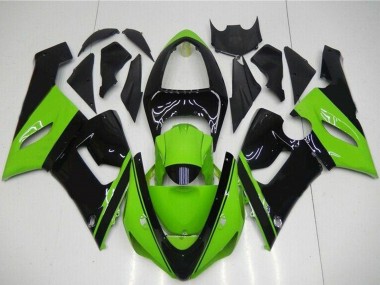 2005-2006 Green Glossy Black Kawasaki ZX6R Motorcycle Fairing Canada