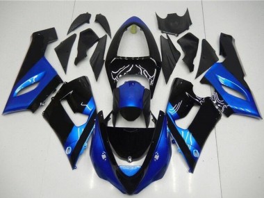 2005-2006 Blue Glossy Black Kawasaki ZX6R Motorcycle Fairing Kits Canada