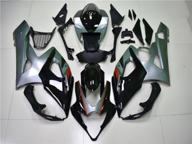 2005-2006 Glossy Black Silver Suzuki GSXR 1000 Motorcycle Fairing Canada