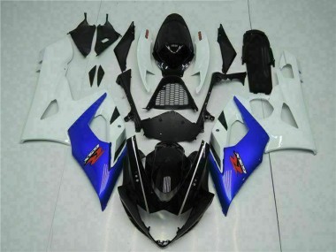 2005-2006 White Blue Glossy Black Suzuki GSXR 1000 Motorcycle Fairing Canada