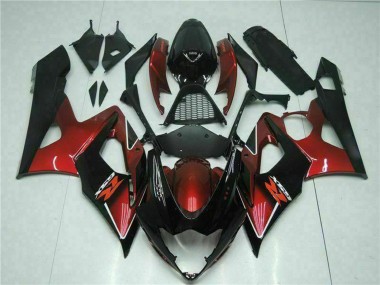 2005-2006 Red Glossy Black Suzuki GSXR 1000 Motorcycle Fairing Canada