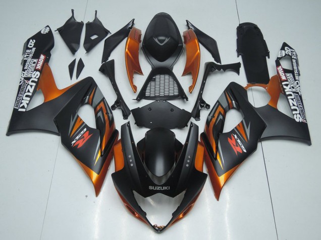 2005-2006 Matte Black Orange Suzuki GSXR 1000 Motorcycle Fairing Canada