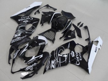 2005-2006 Glossy Black White Corona Suzuki GSXR 1000 Motorcycle Fairings Canada