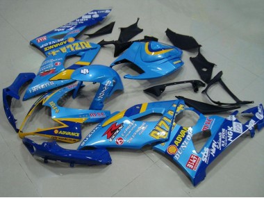 2005-2006 Blue Gold Rizzla Suzuki GSXR 1000 Motorcycle Fairings Canada