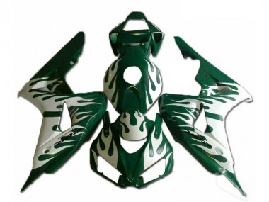 2006-2007 White Green Flame Honda CBR1000RR Motorcycle Fairings Canada