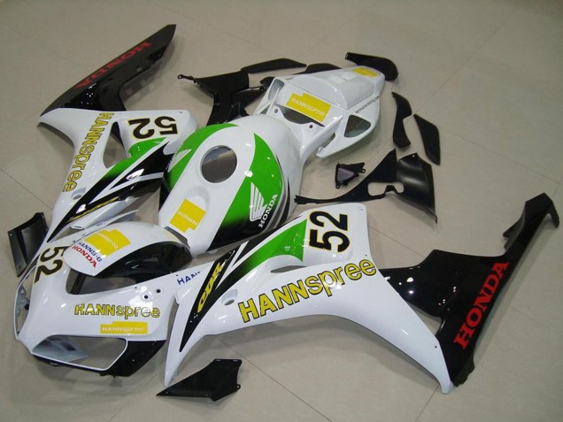 2006-2007 White Green Yellow Glossy Black Hannspree 52 Honda CBR1000RR Motorcycle Fairings Canada