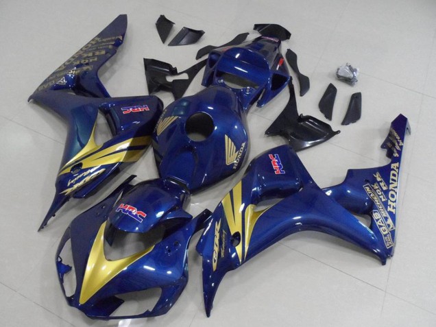 2006-2007 Dark Blue Gold Stripe Honda CBR1000RR Motorcycle Fairings Canada