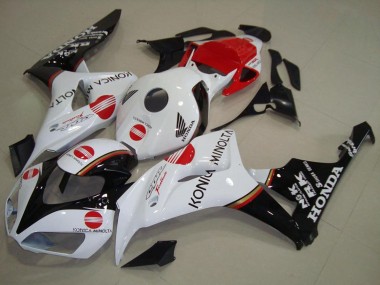 2006-2007 White Red Glossy Black Konica Minolta Honda CBR1000RR Motorcycle Fairing Canada