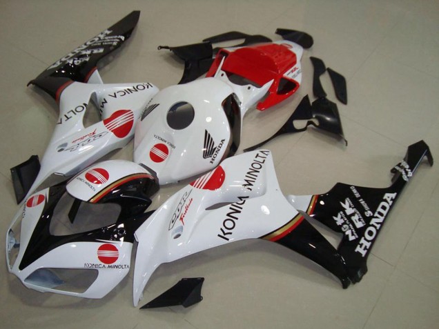 2006-2007 White Red Glossy Black Konica Minolta Honda CBR1000RR Motorcycle Fairing Canada