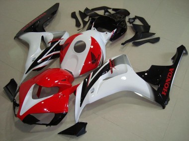 2006-2007 White Red Glossy Black Honda CBR1000RR Motorcycle Fairings Kit Canada