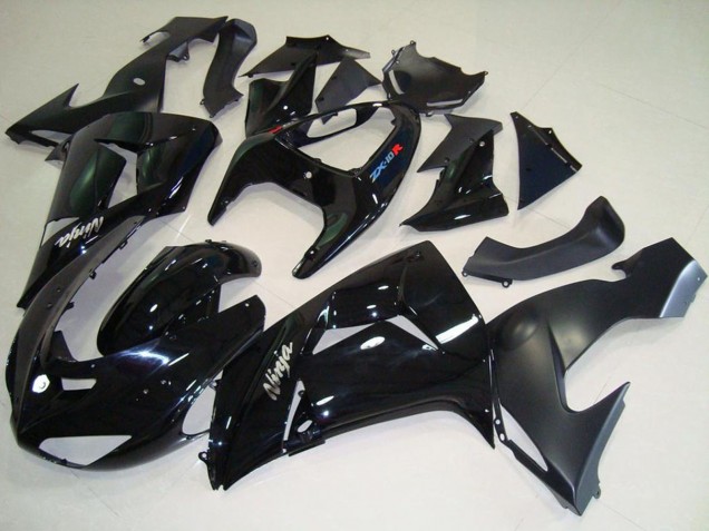 2006-2007 Glossy Black Matte Black White Ninja Kawasaki ZX10R Motorcycle Fairings Canada