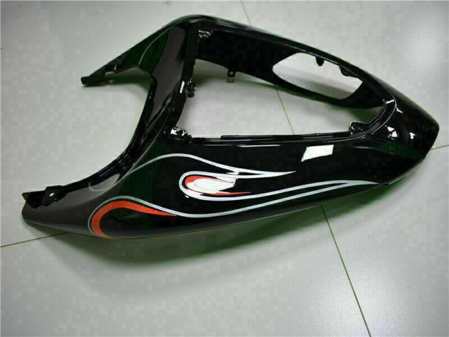 2006-2007 Glossy Black Red Flame Kawasaki ZX10R Motorcycle Fairing Kits Canada