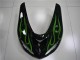 2006-2007 Glossy Black Green Flame Kawasaki ZX10R Motorcycle Fairings Canada