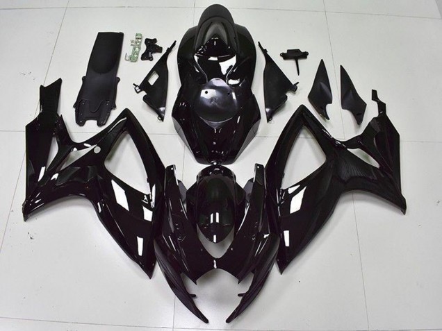 2006-2007 Glossy Black Suzuki GSXR 600/750 Bike Fairings Canada