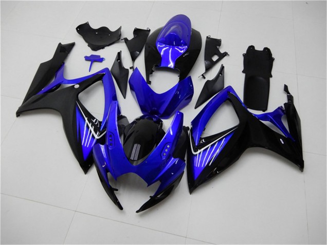 2006-2007 Blue Glossy Black Suzuki GSXR 600/750 Motorcycle Fairings Canada