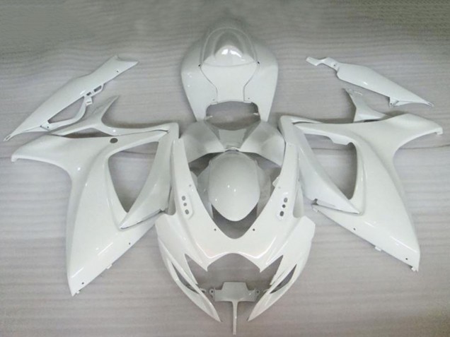 2006-2007 Pearl White Suzuki GSXR 600/750 Motorcycle Fairings Canada