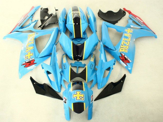 2006-2007 Light Blue Black Yellow Rizla Suzuki GSXR 600/750 Motorcycle Fairings Canada