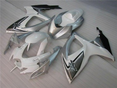 2006-2007 White Silver Suzuki GSXR 600/750 Motorcycle Fairings Canada