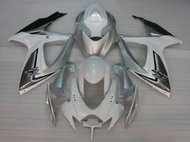 2006-2007 White Silver Suzuki GSXR 600/750 Motorcycle Fairings Canada
