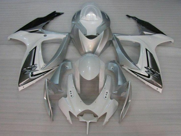 2006-2007 White Silver Suzuki GSXR 600/750 Motorcycle Fairings Canada