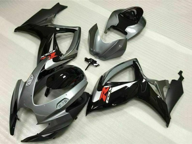 2006-2007 Silver Grey Glossy Black Red Suzuki GSXR 600/750 Motorcycle Fairings Canada