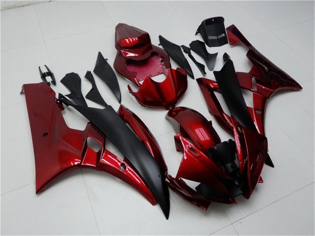 2006-2007 Red Matte Black Yamaha YZF R6 Motorcycle Fairing Kits Canada