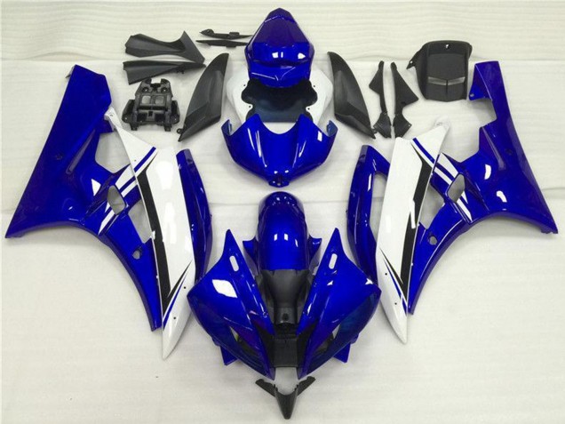 2006-2007 Blue White Black Yamaha YZF R6 Motorcycle Fairings Canada