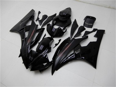 2006-2007 Glossy Black Matte Black Yamaha YZF R6 Motorcycle Fairing Kits Canada