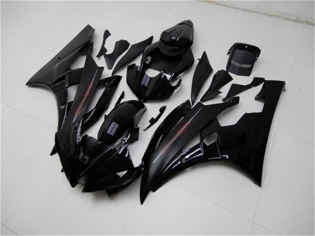 2006-2007 Glossy Black Matte Black Yamaha YZF R6 Motorcycle Fairing Kits Canada